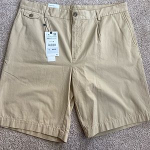 Zara - men - pleated shorts- beige